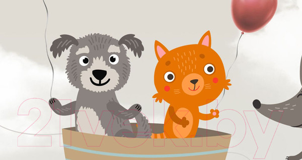 Изображение товара Фотообои листовые ФабрикаФресок Жираф с друзьями на велосипеде / 775270 (500x270)