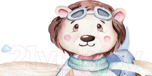 Изображение товара Фотообои листовые ФабрикаФресок Детские Звери над городом / 792270 (200x270)