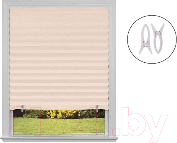 Изображение товара Штора-плиссе Рыжий кот Skandi Самоклеящаяся 90x180 / 106246 (бежевый)