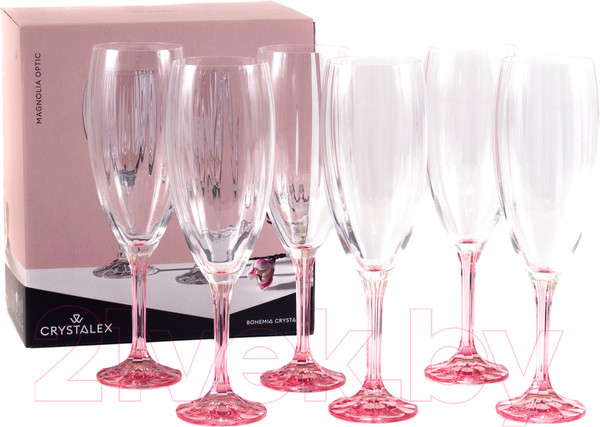Изображение товара Набор бокалов Crystalex Magnolia Optic 40934/D5191/8/210 (6шт)