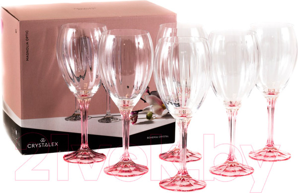 Изображение товара Набор бокалов Crystalex Magnolia Optic 40934/D5191/8/350 (6шт)