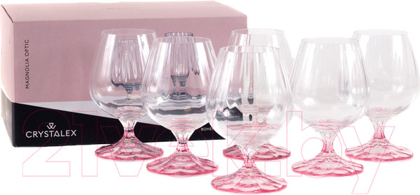 Изображение товара Набор бокалов Crystalex Magnolia Optic 40934/D5191/8/180 (6шт)