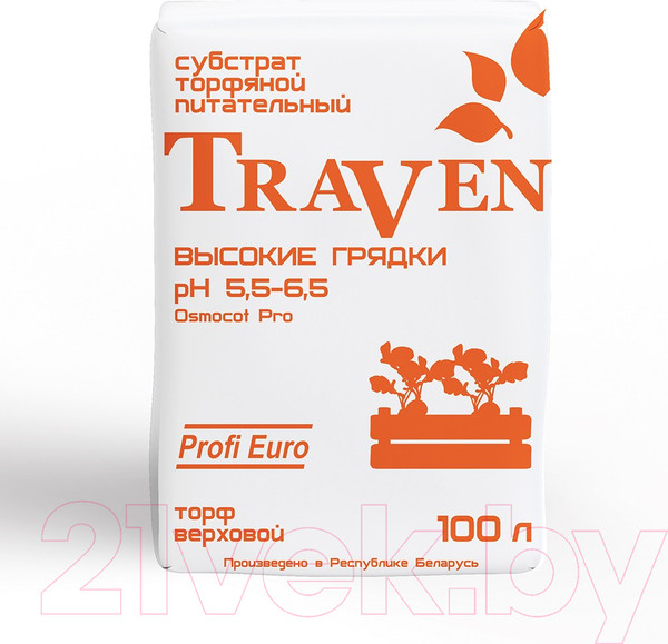 Изображение товара Субстрат Traven Высокие грядки. Торфяной питательный рН 5.5-6.5 (100л)