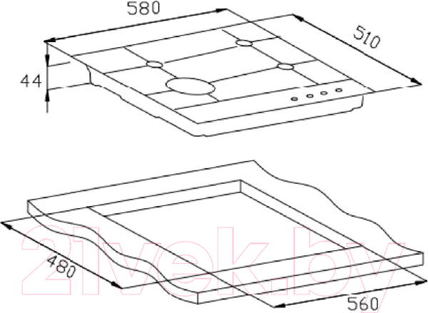 Изображение товара Газовая варочная панель Weissgauff HG 640 WG