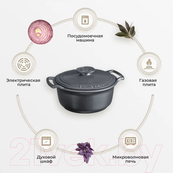 Изображение товара Кастрюля Emile Henry Sublime 774740 (графит)