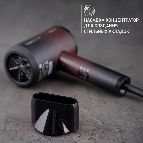 Изображение товара Фен Scarlett SC-HD70I38 (черный/красный)