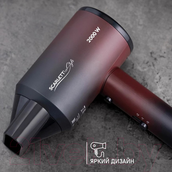 Изображение товара Фен Scarlett SC-HD70I38 (черный/красный)