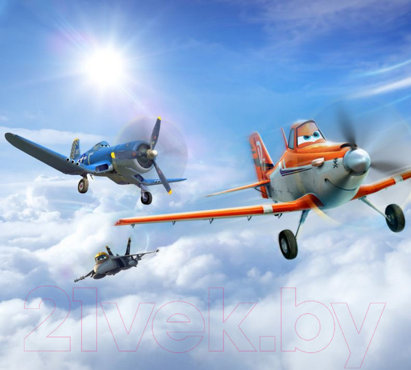 Изображение товара Фотообои листовые ФабрикаФресок Тачки в городе мультфильм / 893270 (300x270)