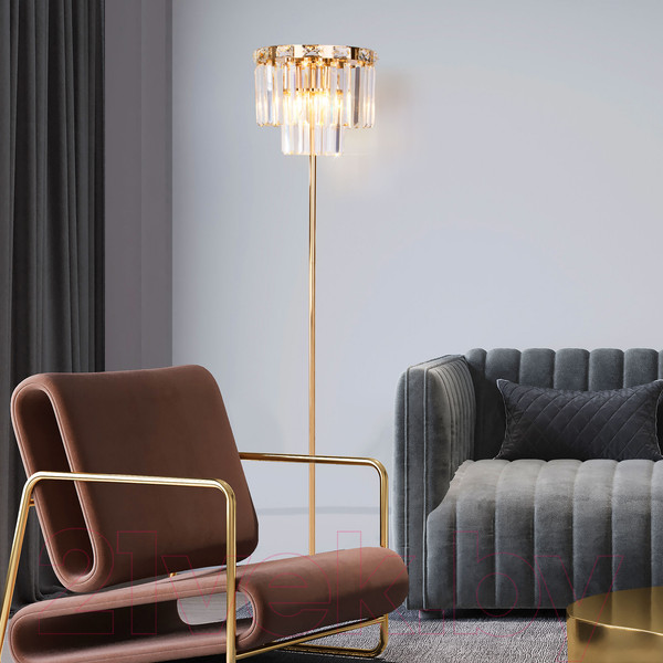 Изображение товара Торшер Евросвет 01137/3 (золото/прозрачный хрусталь Strotskis)