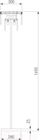 Изображение товара Торшер Евросвет 01137/3 (золото/прозрачный хрусталь Strotskis)