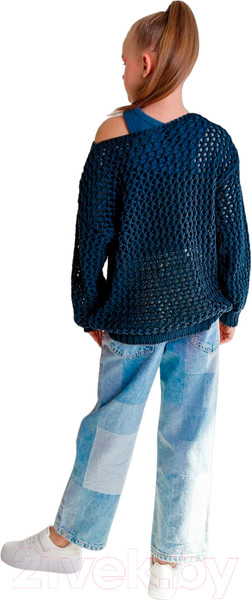 Изображение товара Джемпер детский Amarobaby Knit Trend / AB-OD21-KNITT2602/20-152 (синий, р.152)