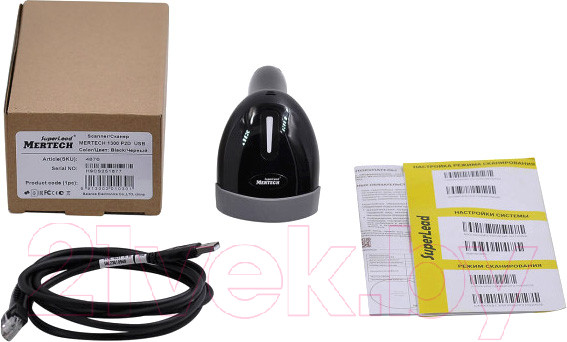 Изображение товара Сканер штрих-кода Mertech 1300 P2D USB (черный)