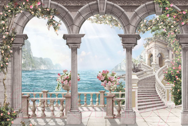 Изображение товара Фотообои листовые ФабрикаФресок Фреска с колоннами / 844270 (400x270)