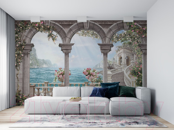 Изображение товара Фотообои листовые ФабрикаФресок Фреска с колоннами / 844270 (400x270)