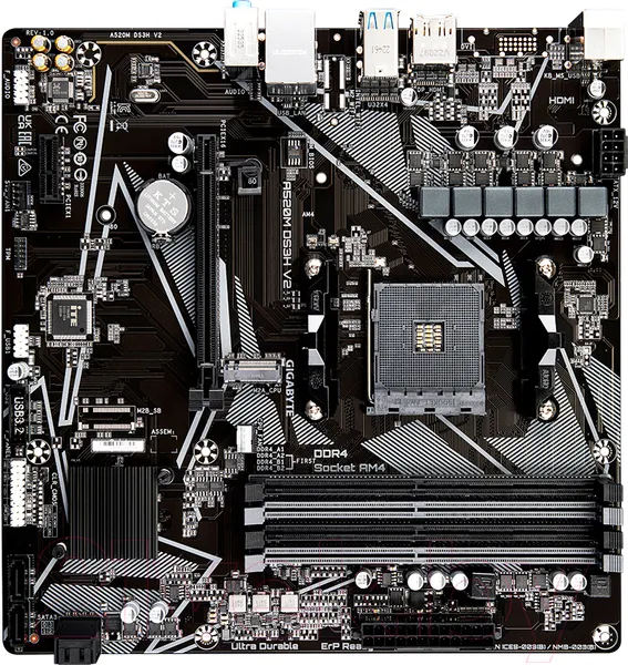 Изображение товара Материнская плата Gigabyte A520M DS3H V2