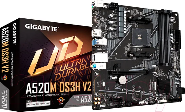 Изображение товара Материнская плата Gigabyte A520M DS3H V2