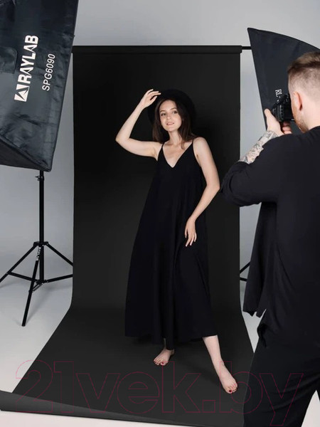 Изображение товара Фон бумажный RayLab 009 (1.35x6м, черный)