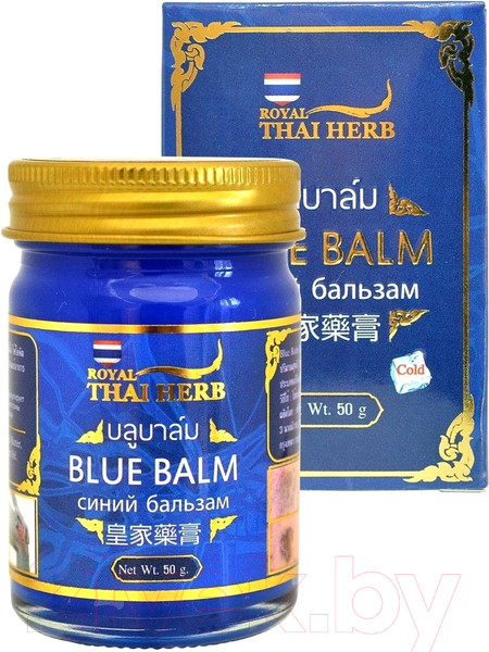 Изображение товара Крем для ног Royal Thai Herb Blue Balm Охлаждающий от варикоза с пчелиным воском (50г)
