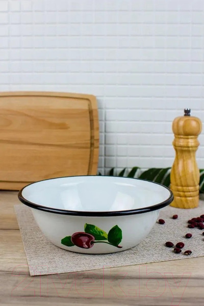 Изображение товара Миска КМЗ Вишневый сад 40304-072/5 (белый)