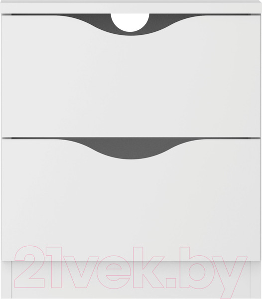 Изображение товара Прикроватная тумба Stolline Луки 2 ящика / 508.01 (белый)