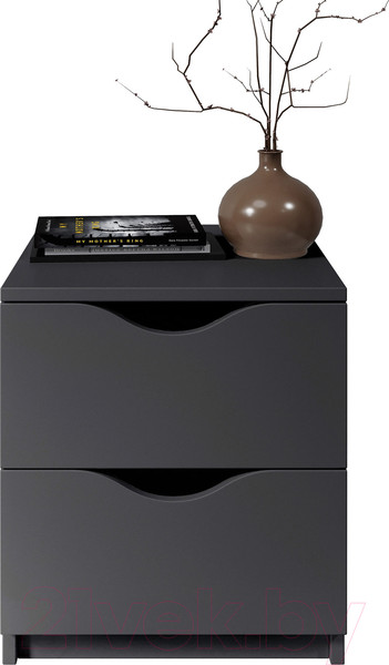 Изображение товара Прикроватная тумба Stolline Луки 2 ящика / 508.01 (графит)