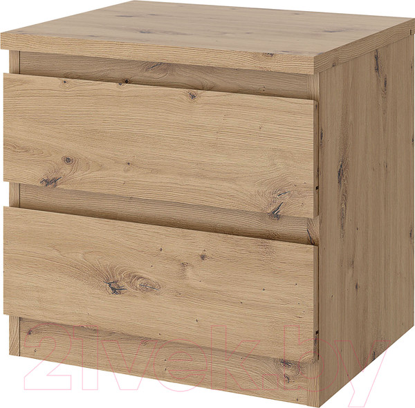 Изображение товара Прикроватная тумба Stolline Олли 2 ящика / 507.01 (дуб артисан)