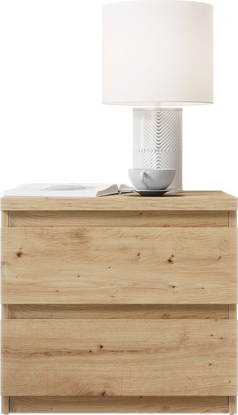 Изображение товара Прикроватная тумба Stolline Олли 2 ящика / 507.01 (дуб артисан)