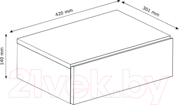 Изображение товара Прикроватная тумба Stolline Тахо 1 ящик / 517.01 (белый)