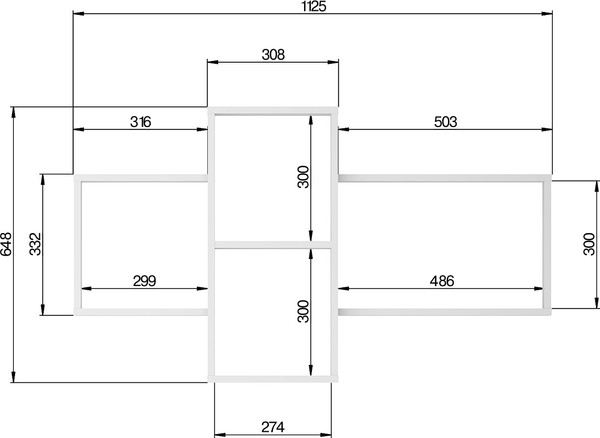 Изображение товара Полка Stolline Алекс / 513.03 (белый)
