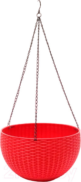 Изображение товара Кашпо BOTANICA Rattan (21x13.5см, красный)