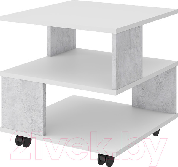 Изображение товара Журнальный столик Stolline Алекс / 513.13 (белый/бетон)