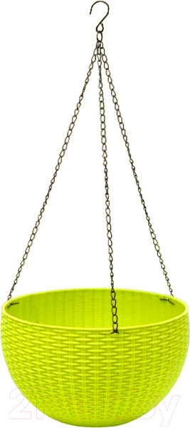 Изображение товара Кашпо BOTANICA Rattan (21x13.5см, зеленый)