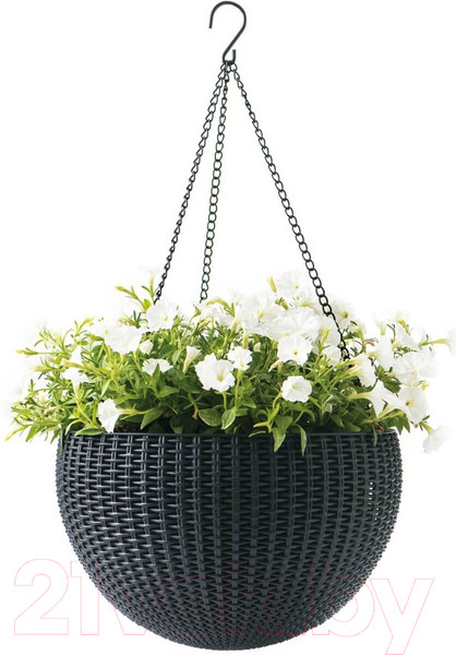 Изображение товара Кашпо BOTANICA Rattan (16.5x10.5см, серый)