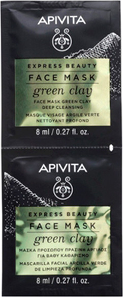 Изображение товара Набор масок для лица Apivita С Зеленой глиной (2x8мл, саше)