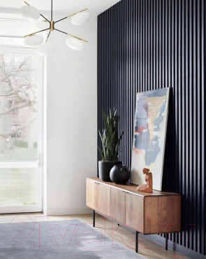 Изображение товара Финишная рейка для реечной панели Andlen Decor ПНл-38 Графит (2800x25x12мм, левая)