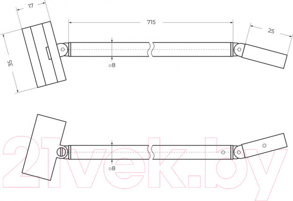 Изображение товара Душевая стенка Cezares LIBERTA-L-1-TB-70-C-Cr