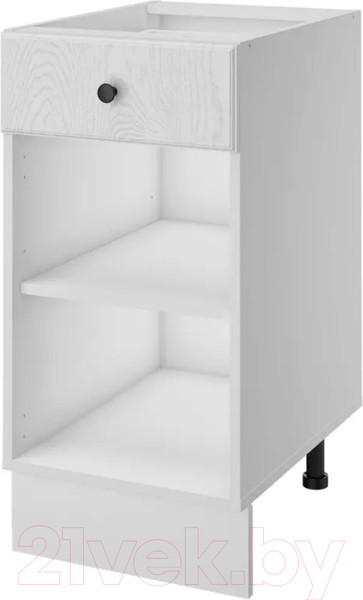 Изображение товара Шкаф-стол кухонный Stolline Гатьен 40 с 1 ящиком / 441.05 (белый/белый)