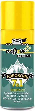 Изображение товара Аэрозоль от насекомых Nadzor Extreme 7 в 1 от кровососущих насекомых (100мл)