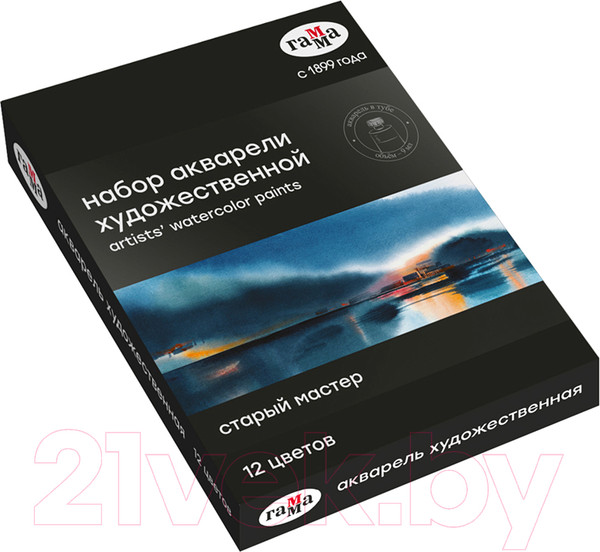 Изображение товара Акварельные краски ГАММА Старый мастер / 81120211 (12цв)