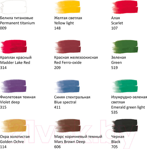 Изображение товара Гуашь ГАММА Модерн / 221004 (12цв)