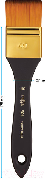 Изображение товара Кисть для рисования ГАММА Синтетика №40 / 901040
