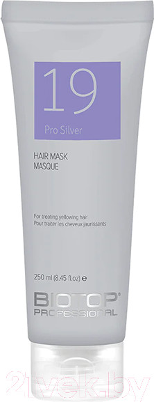 Изображение товара Тонирующая маска для волос Biotop 19 Pro Silver Hair Mask Против желтизны волос (250мл)