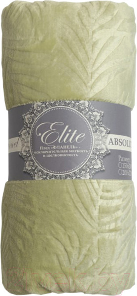 Изображение товара Плед TexRepublic Elite Листья Фланель Евро / 93384 (зеленый)