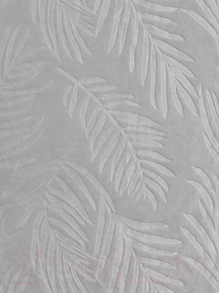 Изображение товара Плед TexRepublic Elite Листья Фланель Евро / 93390 (серый)