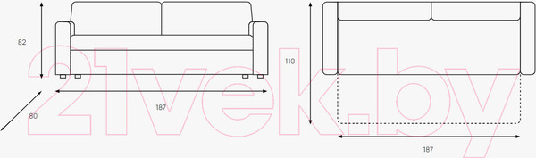 Изображение товара Диван Stolline Палермо (бежевый)