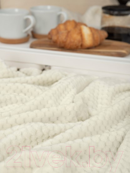 Изображение товара Плед TexRepublic Deco Ромбики Фланель 200x220 / 93410 (шампань)