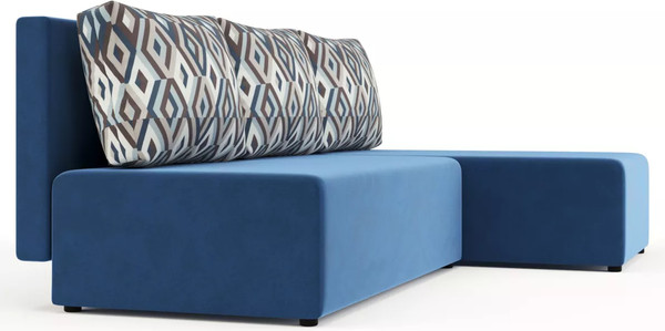Изображение товара Диван угловой Stolline Рим (синий/ромб синий)