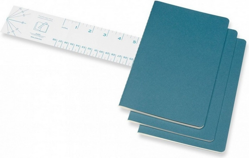 Изображение товара Набор блокнотов Moleskine Cahier Journal large / CH018B44 (3шт, голубой)