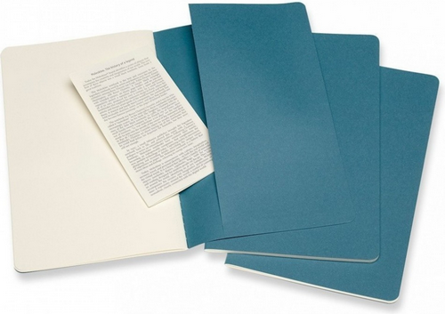 Изображение товара Набор блокнотов Moleskine Cahier Journal large / CH018B44 (3шт, голубой)