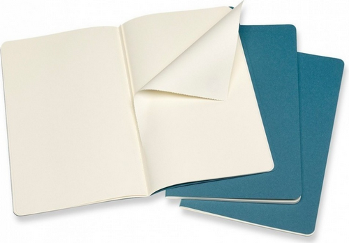 Изображение товара Набор блокнотов Moleskine Cahier Journal large / CH018B44 (3шт, голубой)